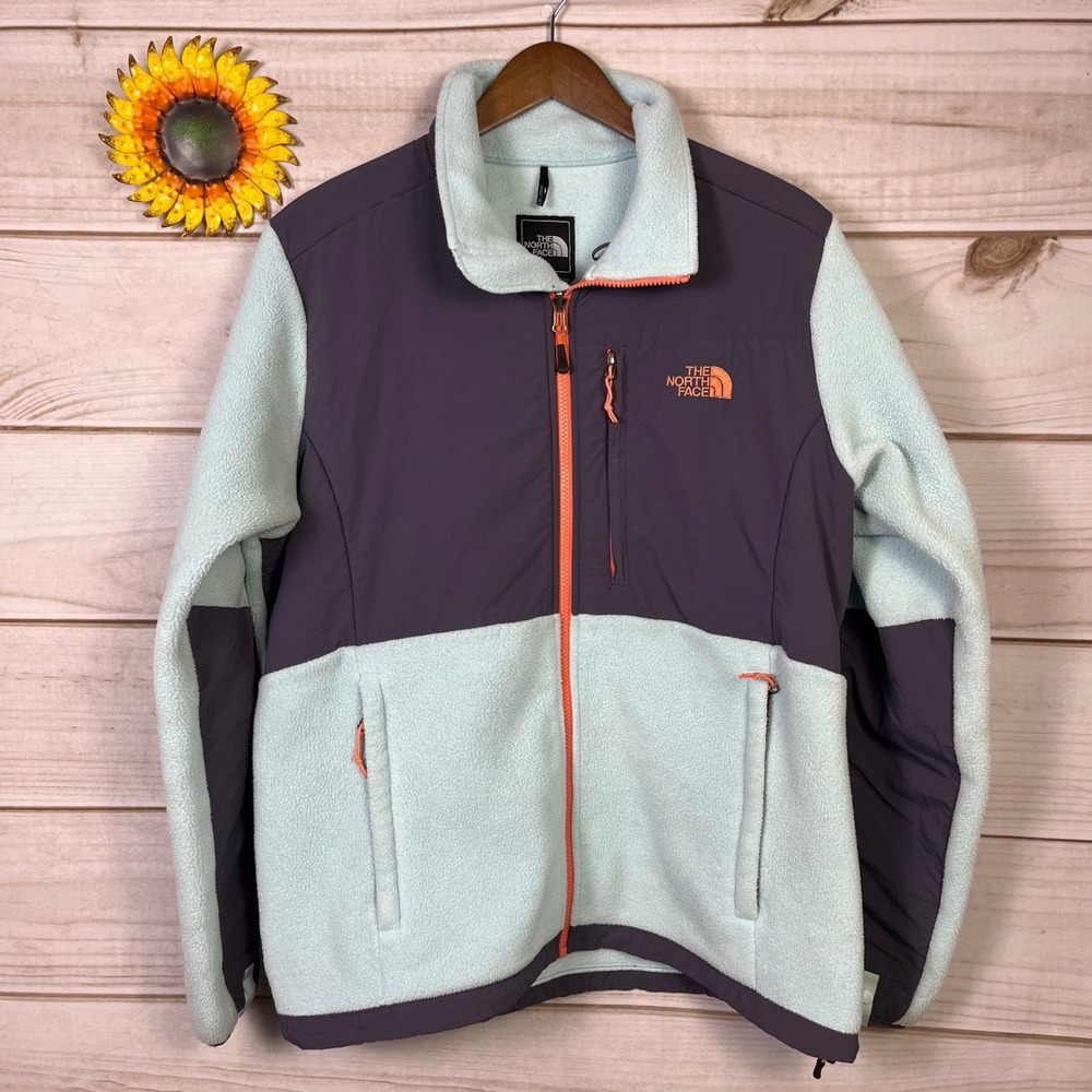 The North Face Denali 2 Fleece Jacket Blue Colorblock Women's XL Full Zip